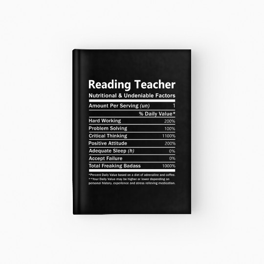 Reading Teacher Hardcover Journal - Nutritional And Undeniab