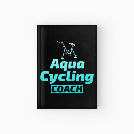 Aqua Cycling Swimming Pool Fitness Training Coach Hardcover Journal
