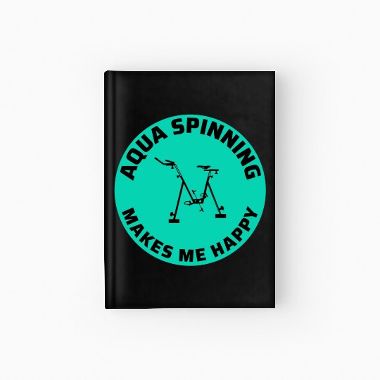 Aqua Cycling Swimming Pool Fitness Training Coach Hardcover Journal