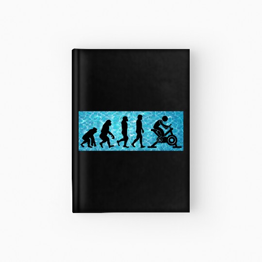 Aqua Cycling Swimming Pool Fitness Evolution Hardcover Journal
