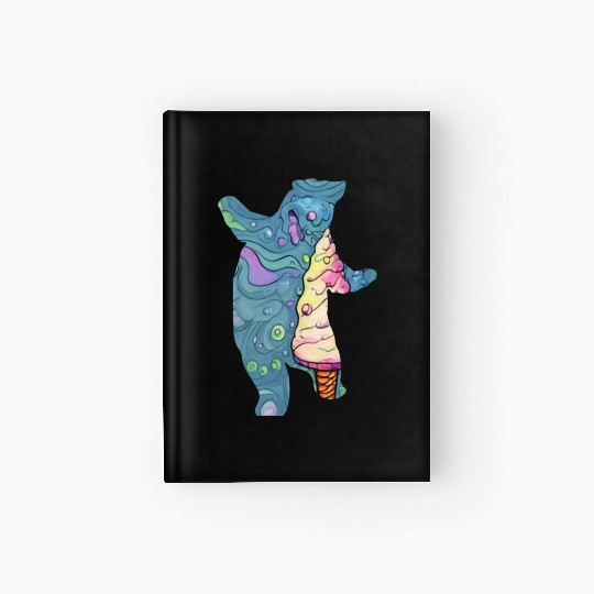 ice cream bear Hardcover Journal