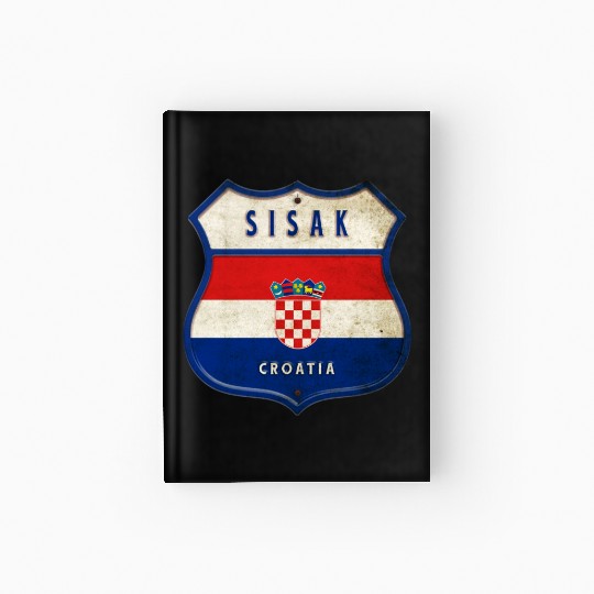 Sisak Croatia flag coat of arms design Hardcover Journal