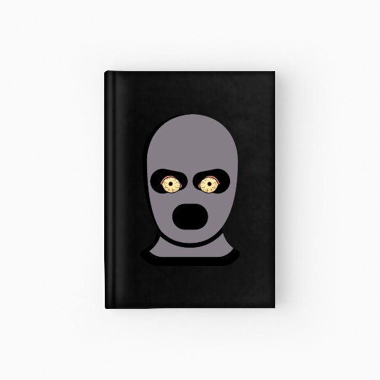 grey thief ski mask Hardcover Journal