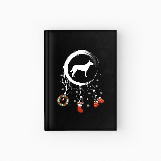 dog dreamcatcher Christmas Australian Kelpie Hardcover Journal