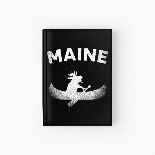 Maine , Paddling Moose Hardcover Journal