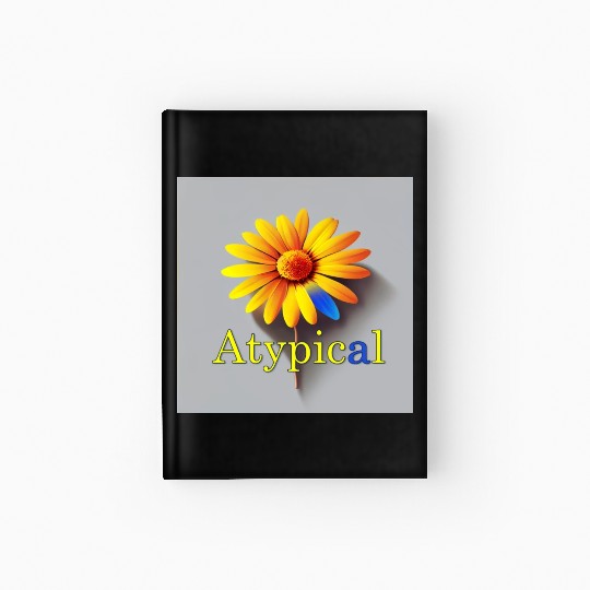 Colorful flower, atypical or neurodivergent Hardcover Journal