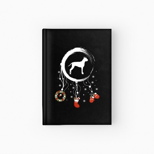 dog dreamcatcher Christmas Boxer Hardcover Journal