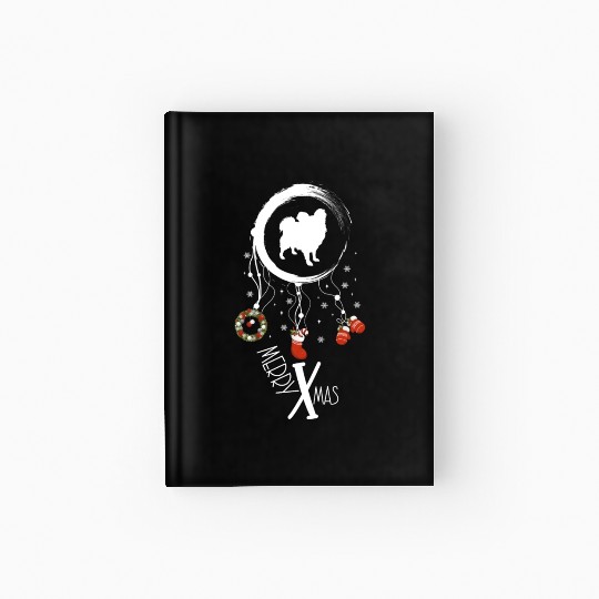 dog dreamcatcher Christmas Chihuahua Hardcover Journal