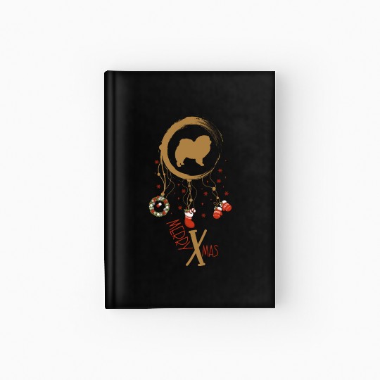 dog dreamcatcher Christmas Chow Chow Hardcover Journal