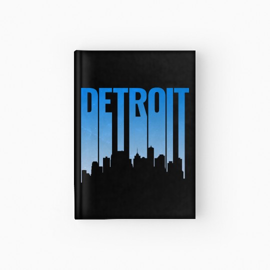 Detroit Michigan Skyline Hardcover Journal