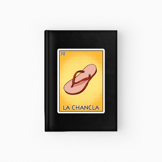 La Chancla Flip Flop Card Mexican Lottery Card Hardcover Journal