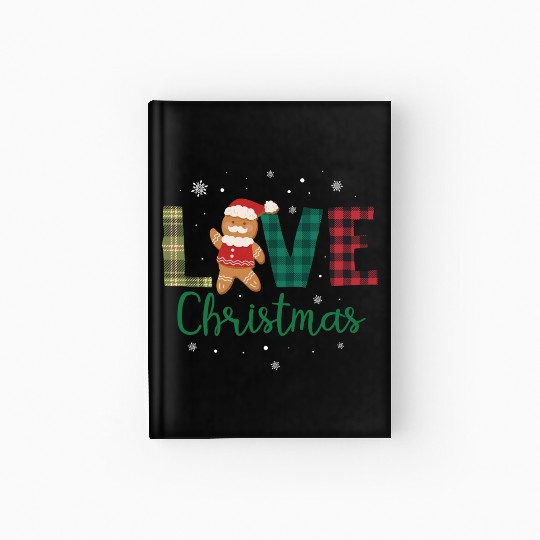 Gingerbread Santa Christmas Lover Hardcover Journal