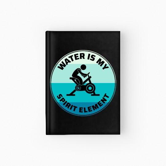 Aqua Cycling Swimming Pool Fitness Training Hardcover Journal