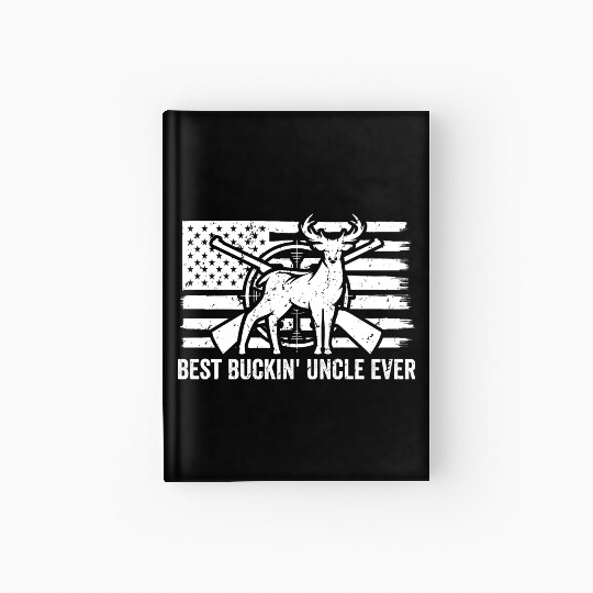Best Buckin' Uncle Ever American Flag Hardcover Journal
