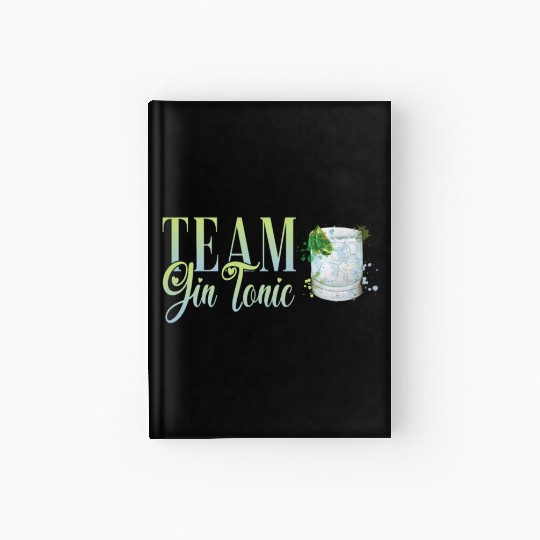 Team Gin Tonic Cocktail for Bartender Hardcover Journal