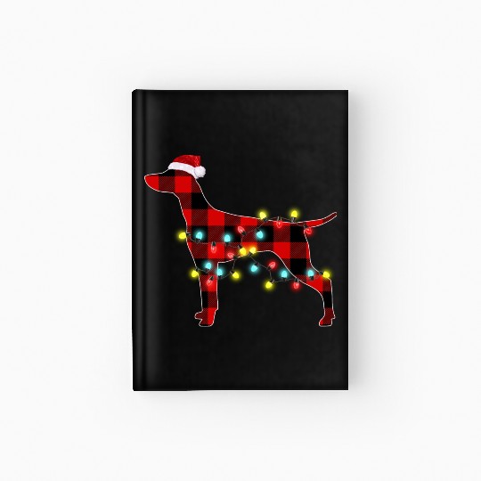 Vizsla Christmas Dog Lover Pajamas Hardcover Journal
