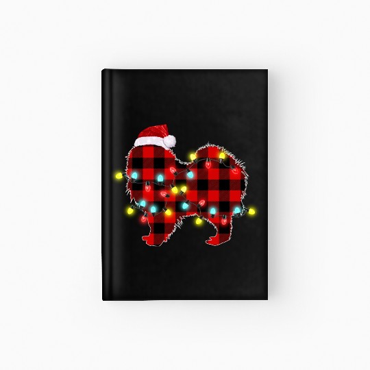 Pomeranian Christmas Dog Lover Pajamas Hardcover Journal