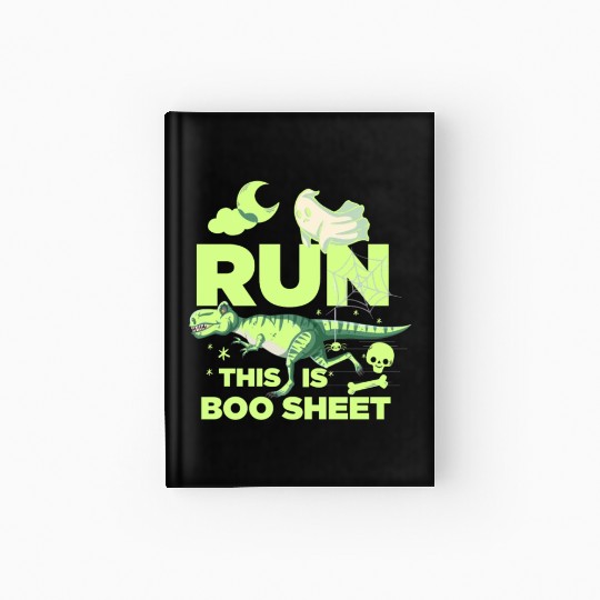 RUN THIS IS BOO SHEET RUNNING DINOSAUR REX GAME Hardcover Journal