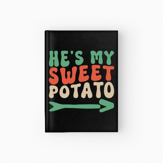 Groovy He's My Sweet Potato Couple's Matching Hardcover Journal