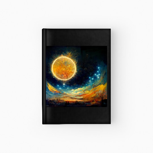 Full moon and Sun Hardcover Journal