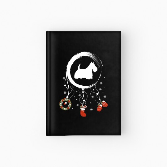 dog dreamcatcher Christmas Scottish Terrier Hardcover Journal