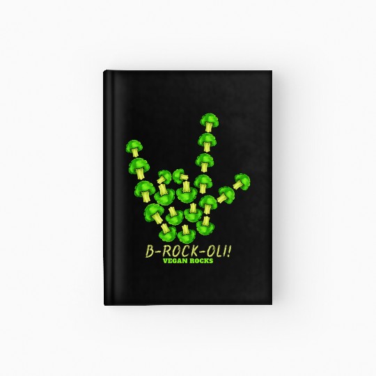 Vegan Rocks, Sign Of Horns With Broccoli, Hardcover Journal