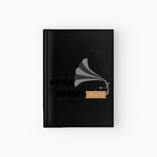Never Forget Retro Vintage Cassette Tape Graphic Hardcover Journal