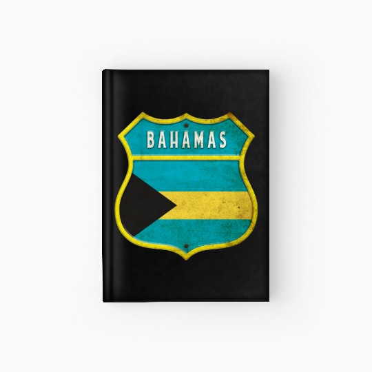 Bahamas coat of arms flag design Hardcover Journal