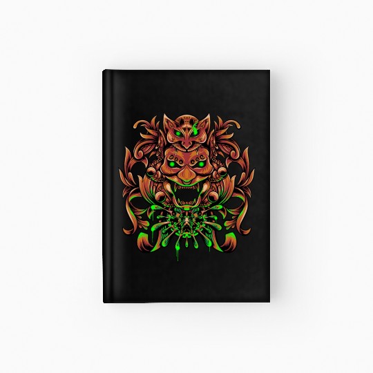 Bronze Neon Oni Mask Hardcover Journal