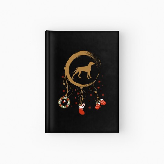 dog dreamcatcher Christmas Weimaraner Hardcover Journal
