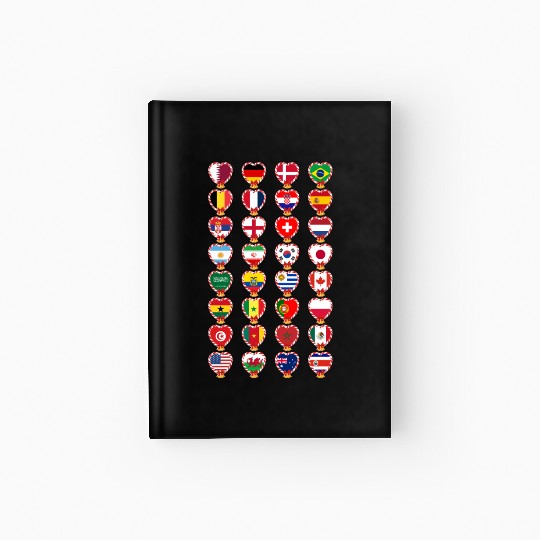 Flags Of The Countries Of The World Candy Cane Hardcover Journal