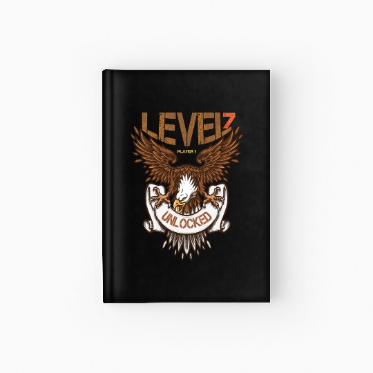 level 7 unlocked gamer Hardcover Journal