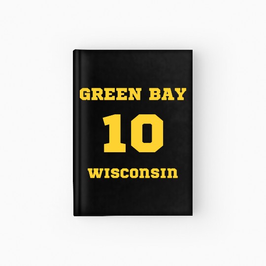 GREEN BAY WISCONSIN vintage distressed football Hardcover Journal