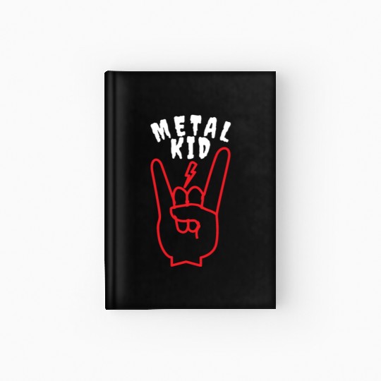 Bolt Rock Sign Rock Hand Metal Kid Music Lover Hardcover Journal