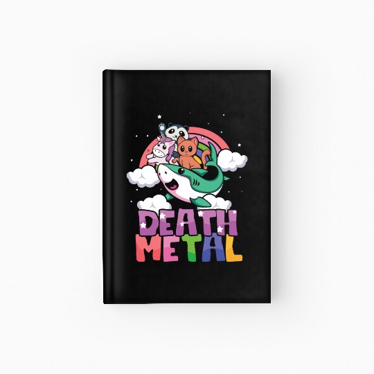 Shark Unicorn Panda Cat Love Metal Music Rock Hardcover Journal