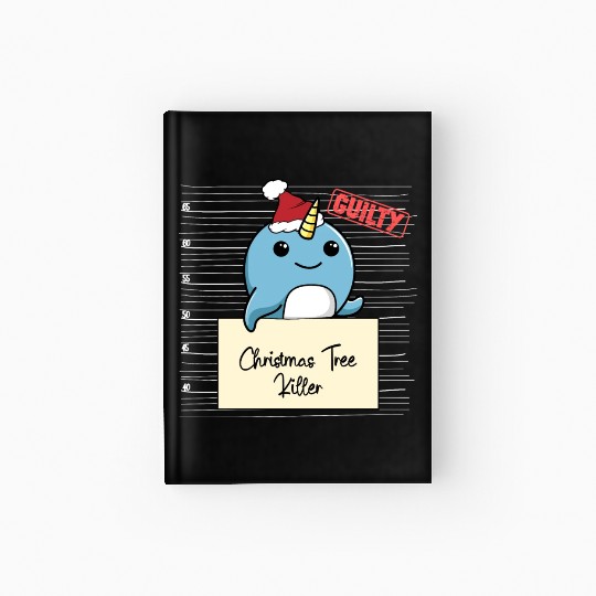 Narwhal christmas funny prison Hardcover Journal