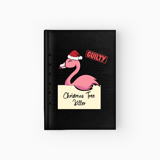 Flamingo christmas funny prison Hardcover Journal