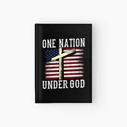 One Nation Under God America US USA American Hardcover Journal