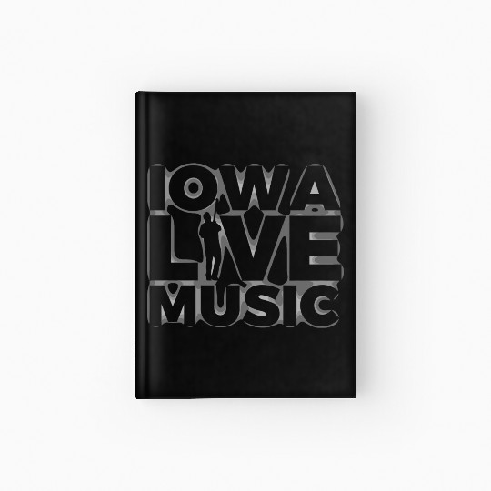 Iowa Live Music Support Gear Ghost Guitar Player Hardcover Journal