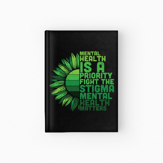 Mental Health Sunflower Hardcover Journal