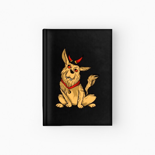 Scary Devil Dog Owners Pet Lover Gift Ideas Hardcover Journal