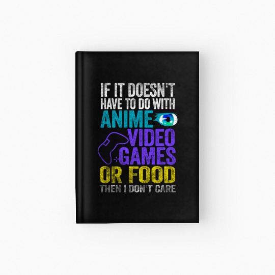 Anime Manga Video Game Controller Or Food Then I Hardcover Journal