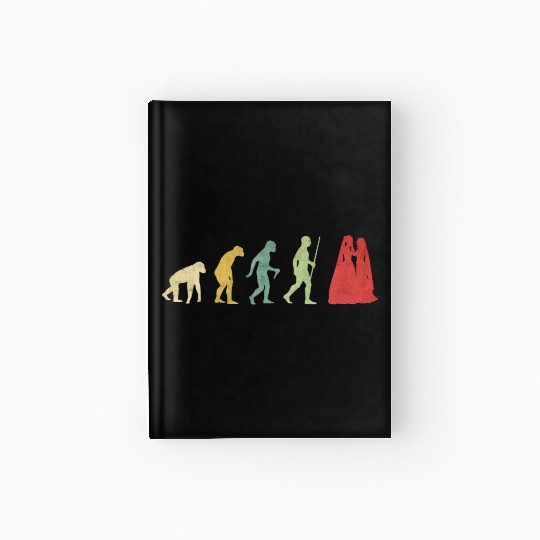 Lesbian Couple Romantic Wedding Wife Evolution Hardcover Journal