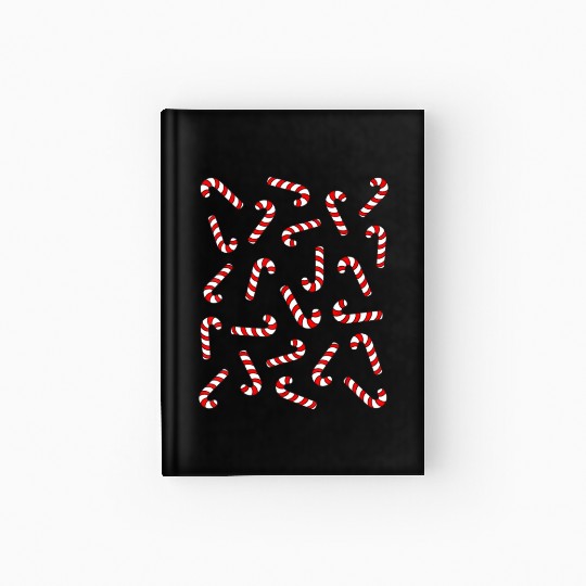 Christmas Candy Cane Kids Candy Canes Pajamas Hardcover Journal