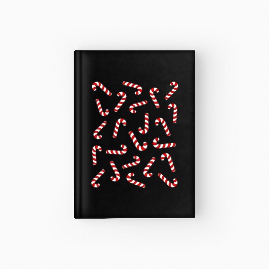Christmas Candy Cane Kids Candy Canes Pajamas Hardcover Journal