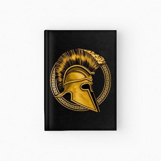 Gold Gladiator Sparta Greek Gym Workout Hardcover Journal