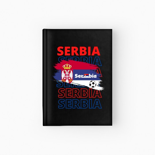World Serbia Soccer Vintage Hardcover Journal