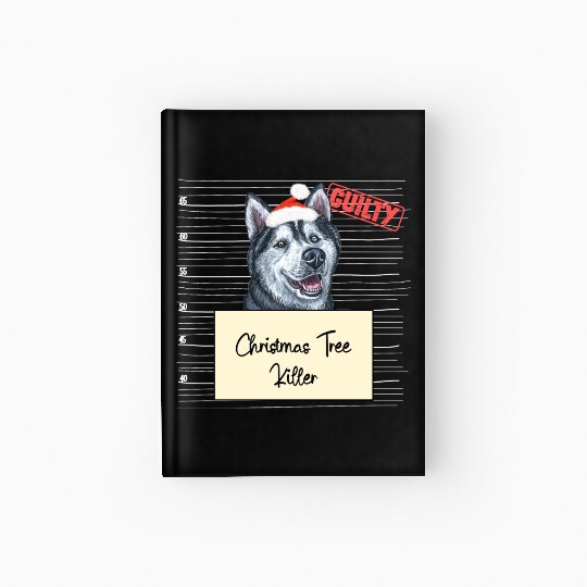 Husky christmas funny prison Hardcover Journal