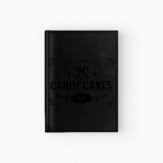 Candy Canes Old Fahined Christmas Tree Gift Ideas Hardcover Journal