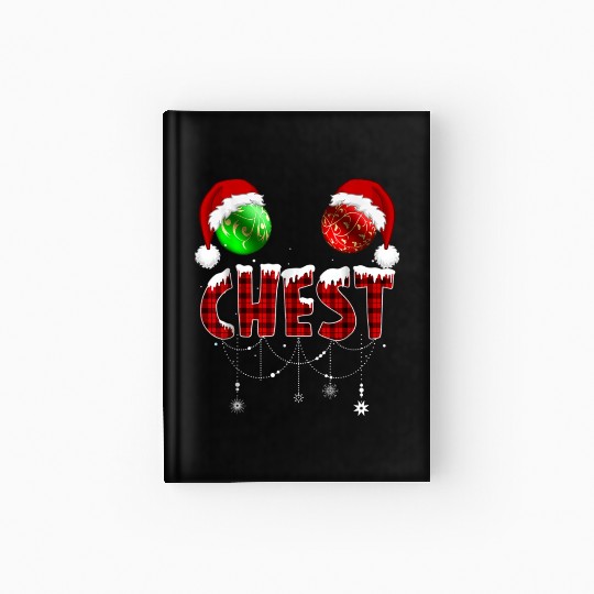 Chest Nuts Christmas Funny Matching Couple Hardcover Journal